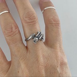 Sterling Silver Dragon Ring, Spirit Animal Ring